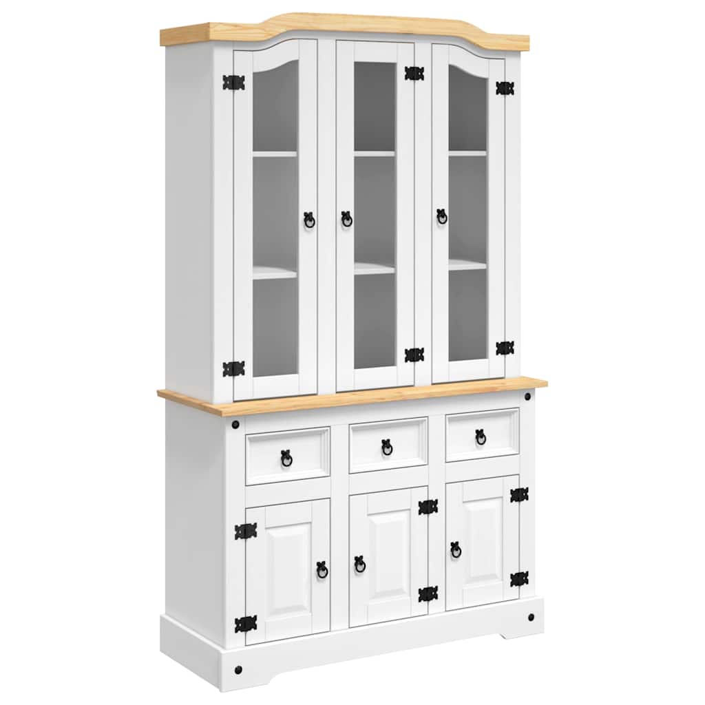 Highboard Corona 112x43x191,5 cm Massivholz Mexikanische Kiefer