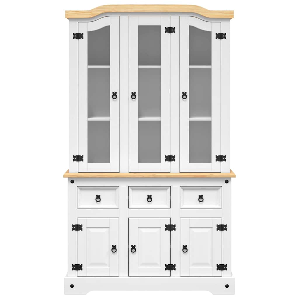 Highboard Corona 112x43x191,5 cm Massivholz Mexikanische Kiefer