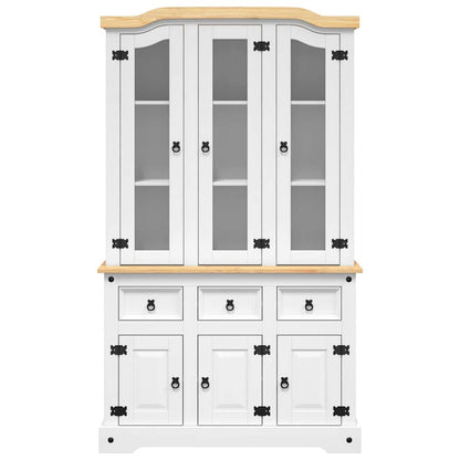 Highboard Corona 112x43x191,5 cm Massivholz Mexikanische Kiefer
