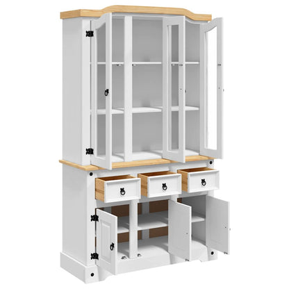 Highboard Corona 112x43x191,5 cm Massivholz Mexikanische Kiefer