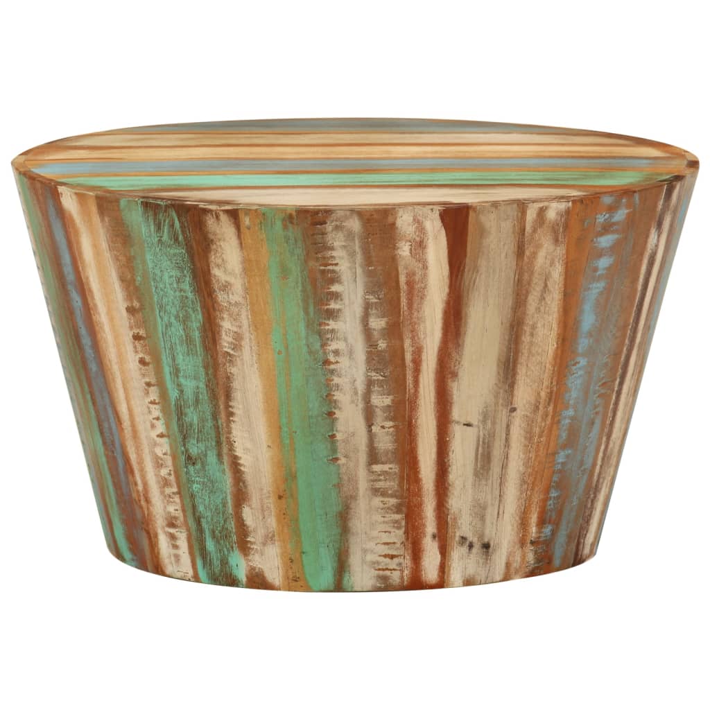 Couchtisch Ø52x30 cm Altholz Massiv