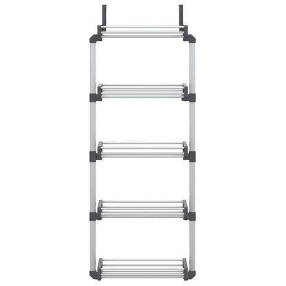 Tür-Organizer mit 5 Ablagen 52x20x135 cm Aluminium
