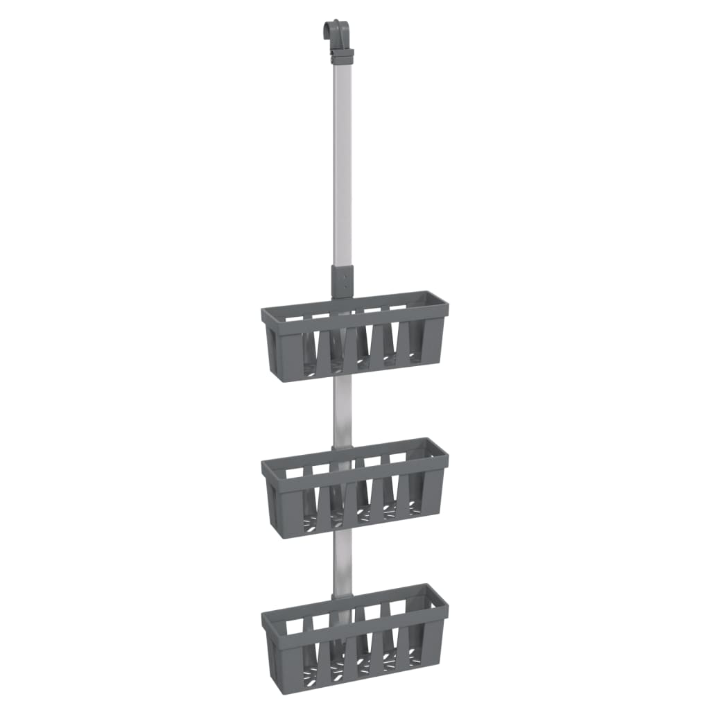 Étagère de douche suspendue 30x15x(67-105) cm en aluminium