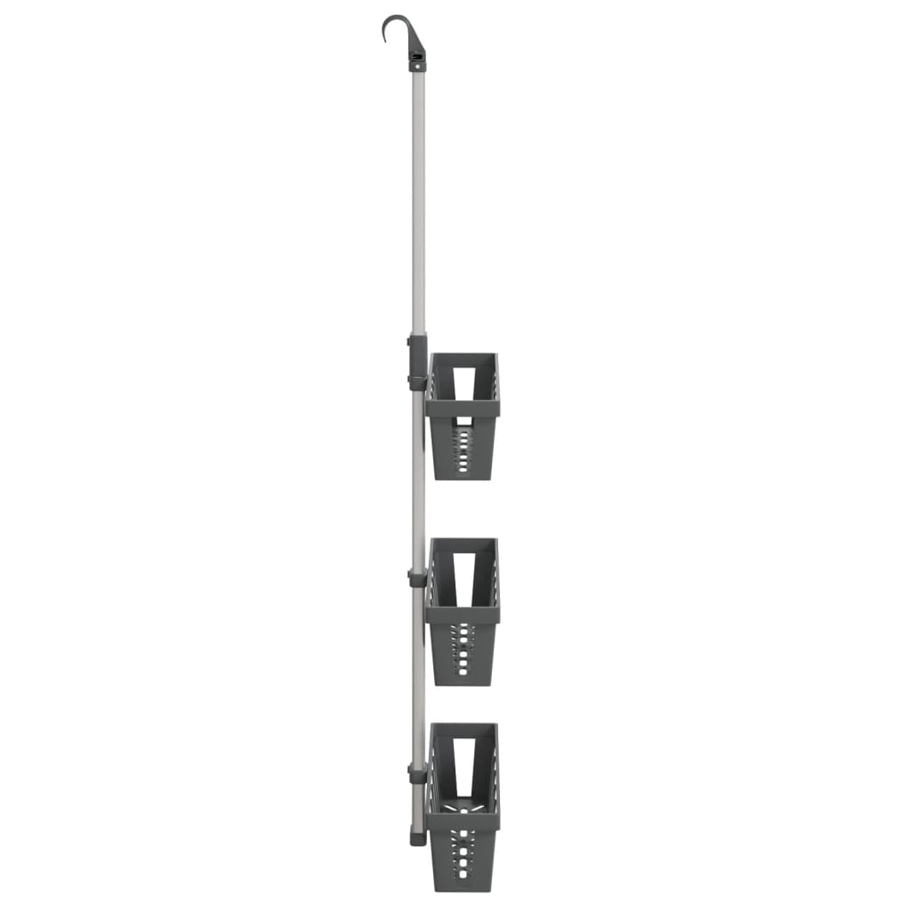 Étagère de douche suspendue 30x15x(67-105) cm en aluminium