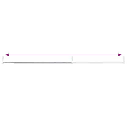 Gardinenstangen 2 Stk. Weiß und Silbern 60-105 cm Aluminium