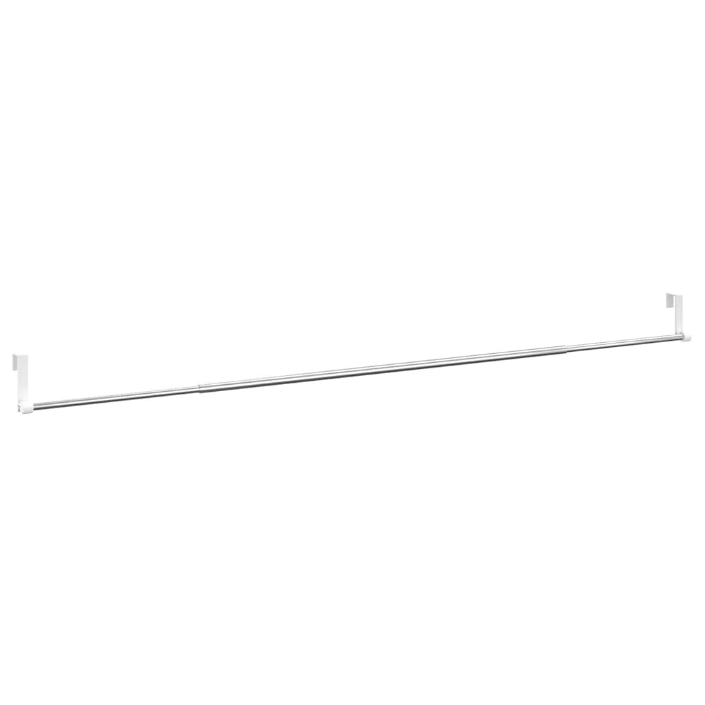 Gardinenstangen 2 Stk. Weiß und Silbern 90-135 cm Aluminium