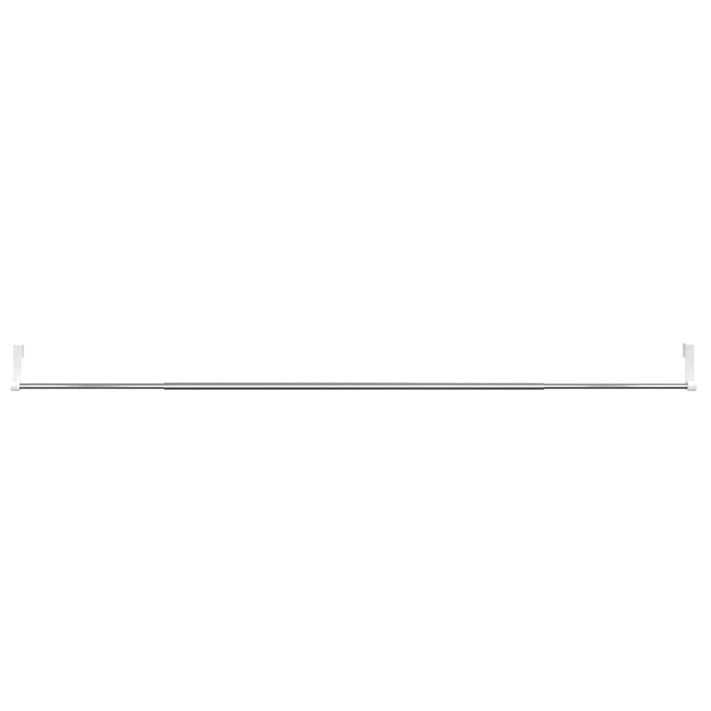 Gardinenstangen 2 Stk. Weiß und Silbern 90-135 cm Aluminium