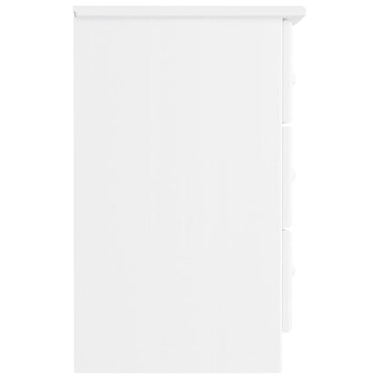 Nachttisch ALTA Weiß 41x35x55,5 cm Massivholz Kiefer