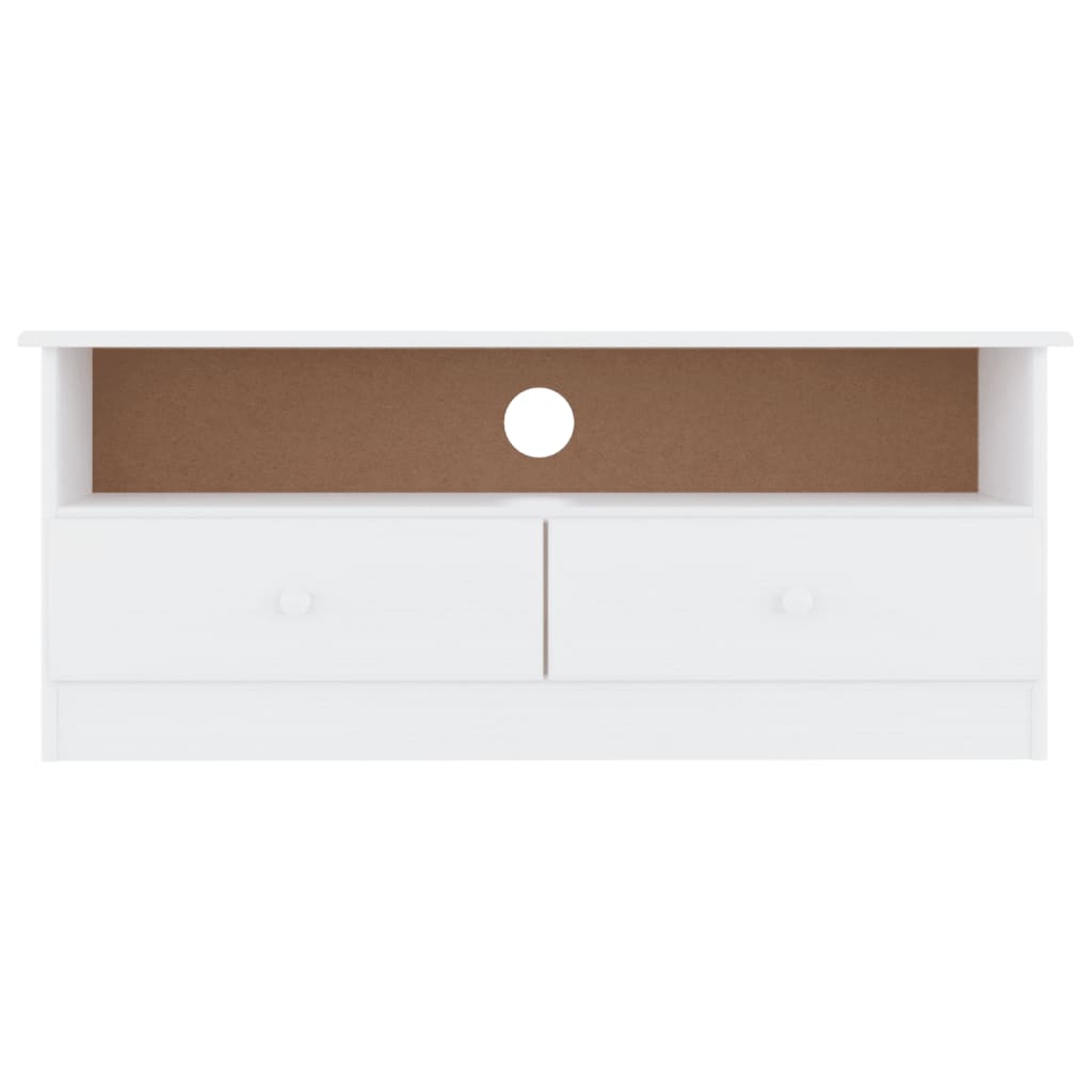 Meuble TV avec tiroirs ALTA Blanc 100x35x41 cm pin