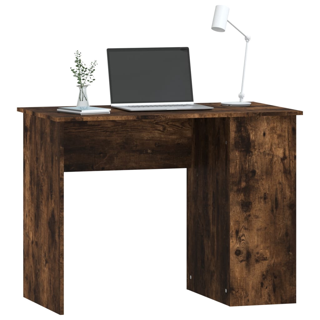 Bureau chêne fumé 100x55x75 cm matière bois