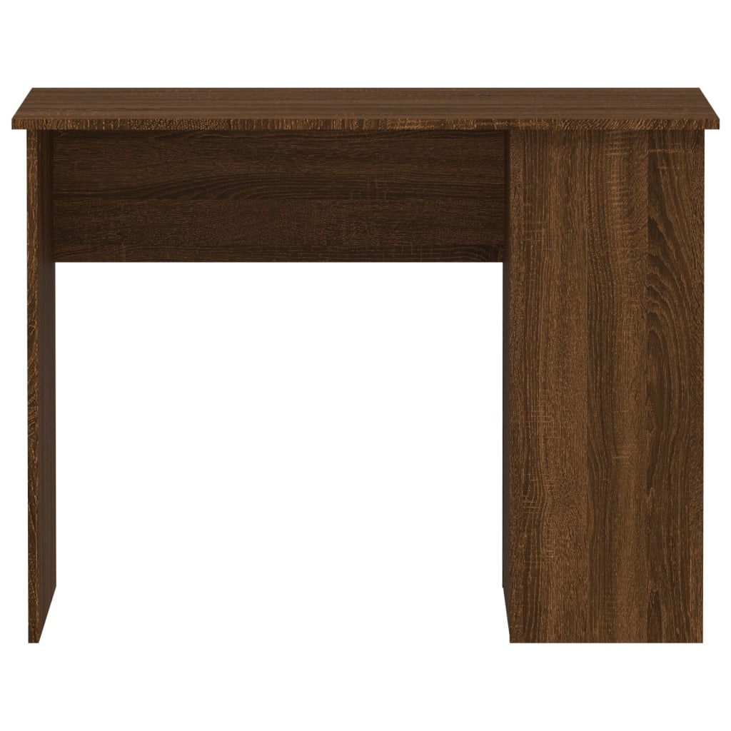 Bureau aspect chêne marron 100x55x75 cm matériau bois