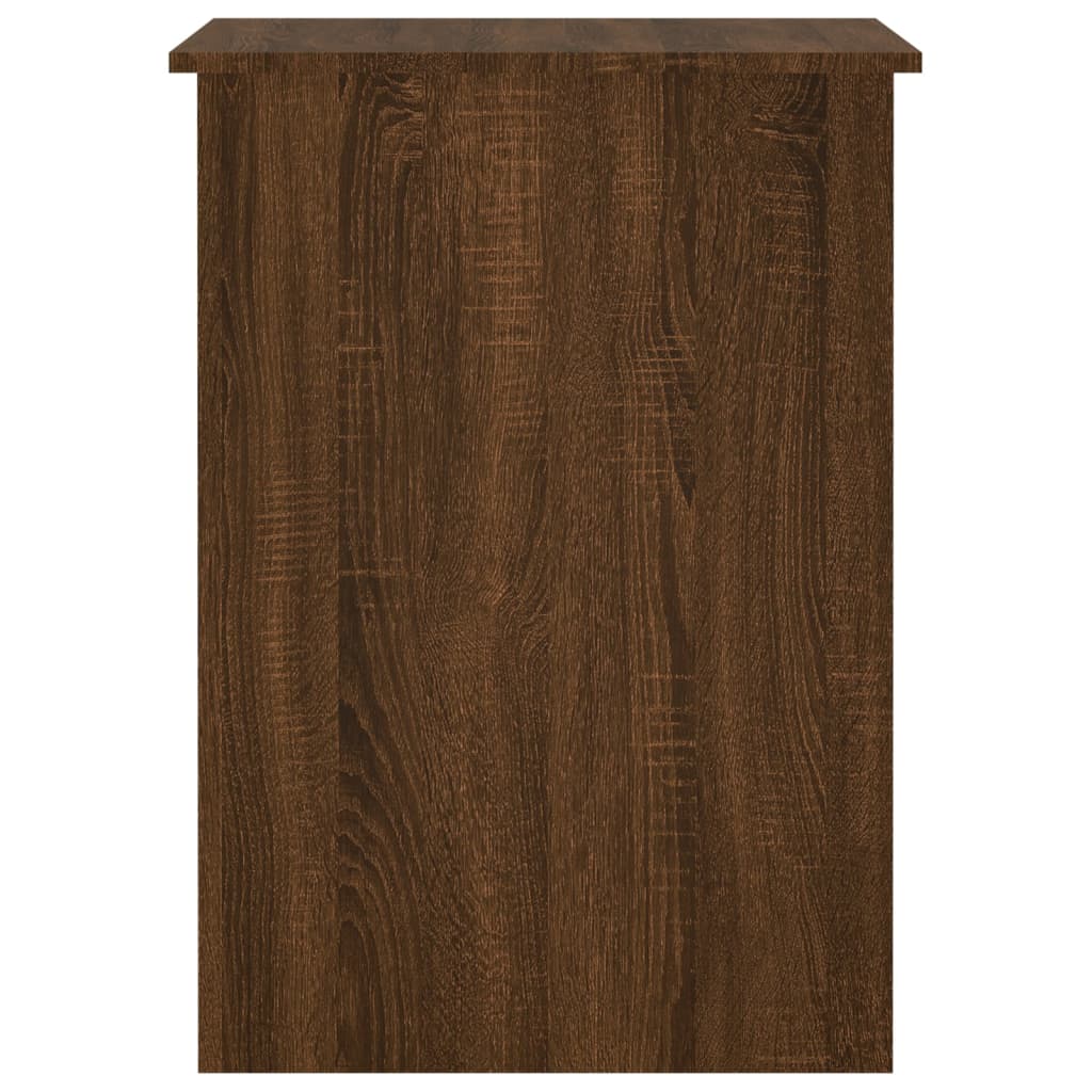 Bureau aspect chêne marron 100x55x75 cm matériau bois