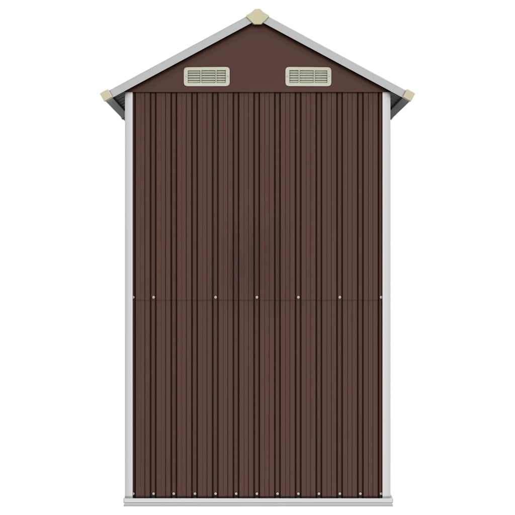 Gerätehaus Braun 192x152,5x237 cm Verzinkter Stahl