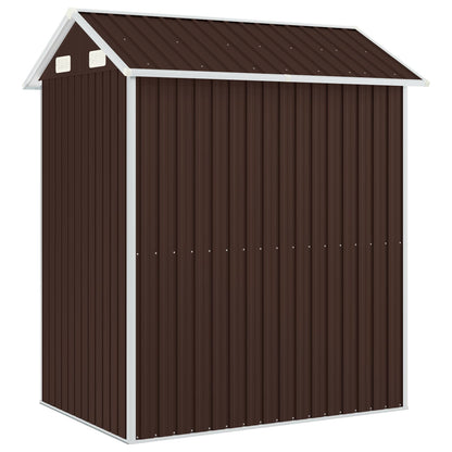 Gerätehaus Braun 192x152,5x237 cm Verzinkter Stahl