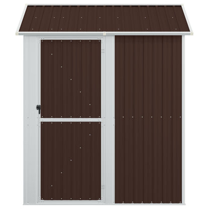 Gerätehaus Braun 192x152,5x237 cm Verzinkter Stahl