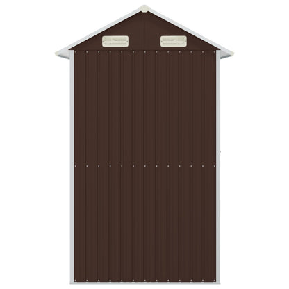 Gerätehaus Braun 192x152,5x237 cm Verzinkter Stahl