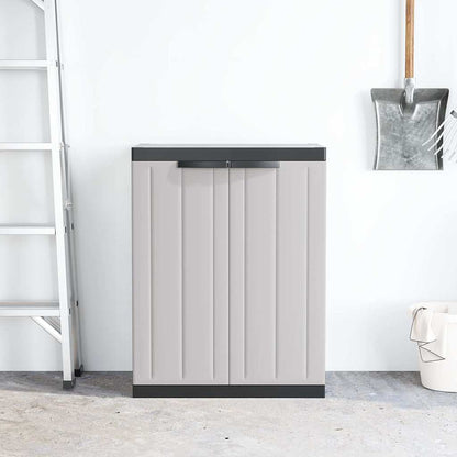 Gartenschrank Grau und Schwarz 65x37x85 cm PP