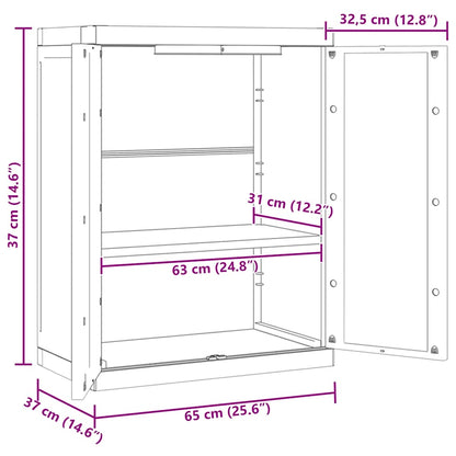 Gartenschrank Grau und Schwarz 65x37x85 cm PP