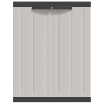 Gartenschrank Grau und Schwarz 65x37x85 cm PP