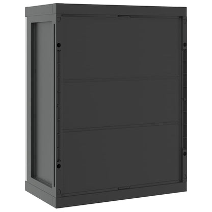 Gartenschrank Grau und Schwarz 65x37x85 cm PP