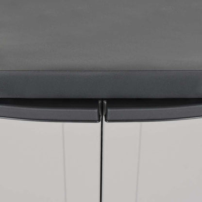 Gartenschrank Grau und Schwarz 65x37x85 cm PP