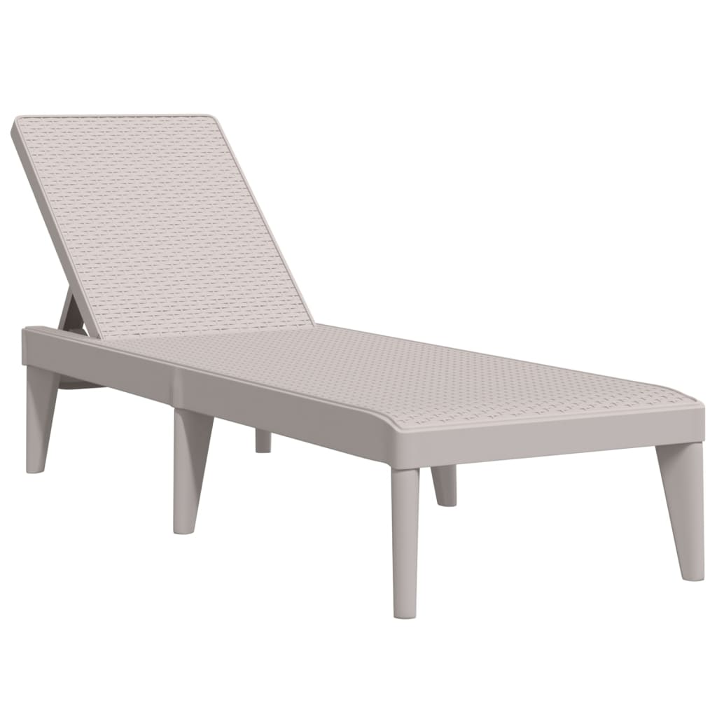 Bain de soleil marron cappuccino 186x60x29 cm PP