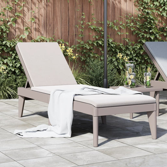 Bain de soleil marron cappuccino 186x60x29 cm PP