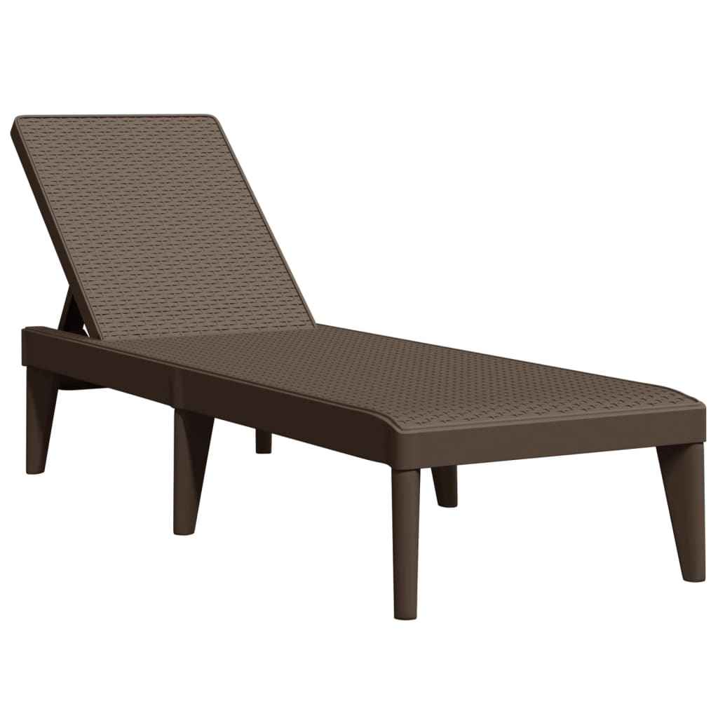 Bain de soleil marron 186x60x29 cm PP