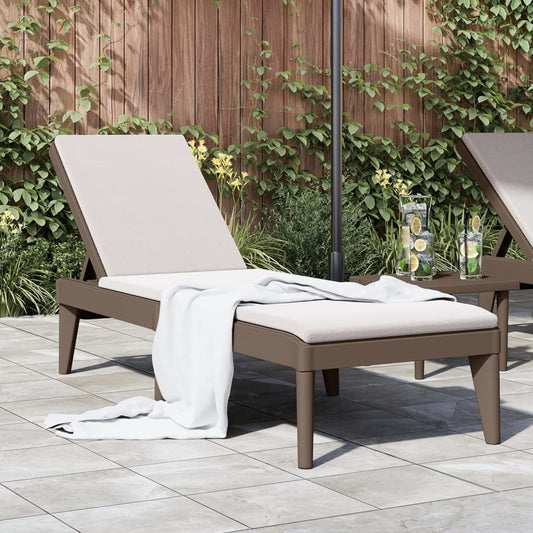 Bain de soleil marron 186x60x29 cm PP