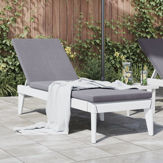 Bain de soleil blanc 186x60x29 cm PP