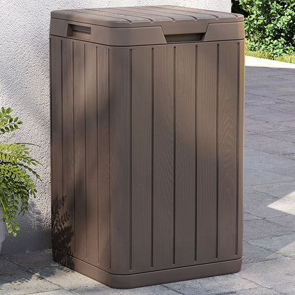 Outdoor-Mülltonne Braun 38x38x65 cm PP
