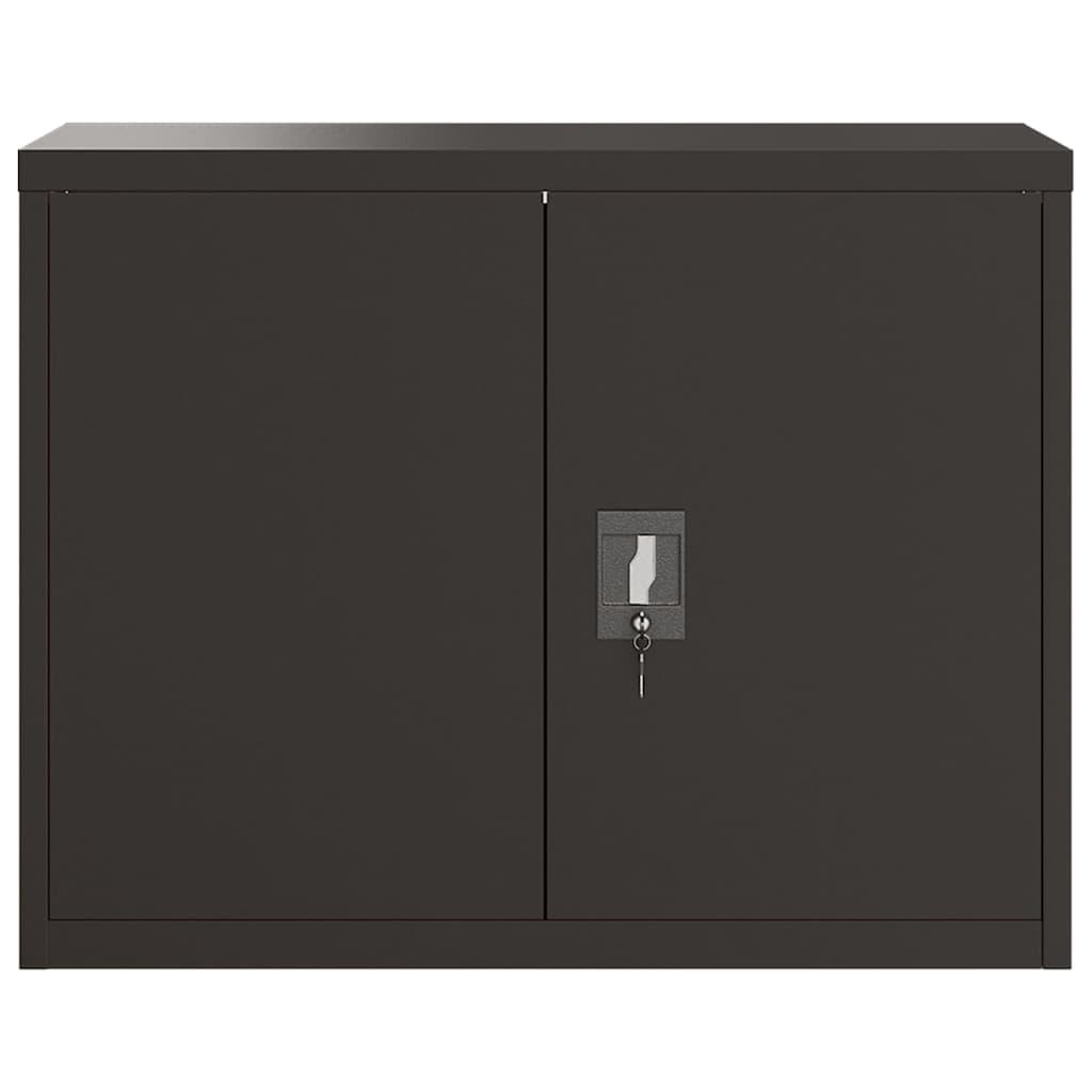 Aktenschrank Schwarz 90x40x70 cm Stahl