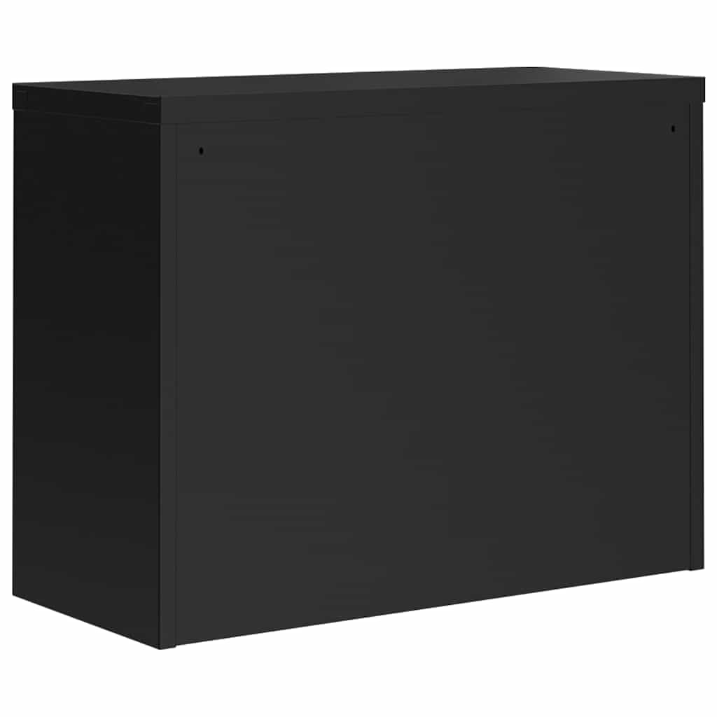 Aktenschrank Schwarz 90x40x70 cm Stahl