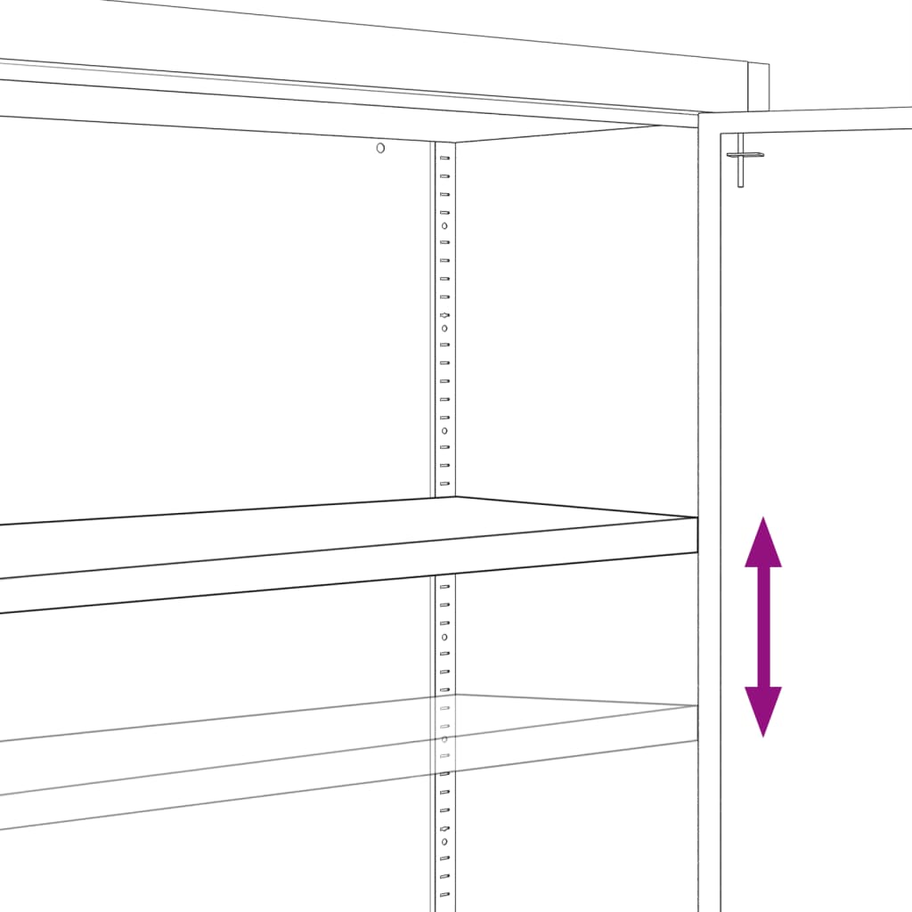 Aktenschrank Weiß 90x40x140 cm Stahl