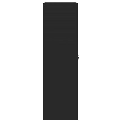 Aktenschrank Schwarz 90x40x140 cm Stahl