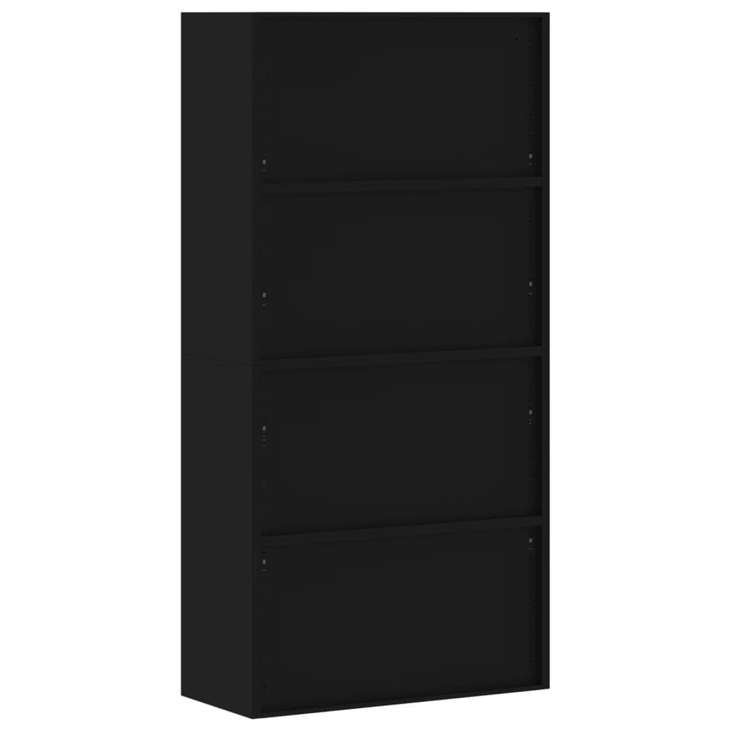 Aktenschrank Schwarz 90x40x180 cm Stahl