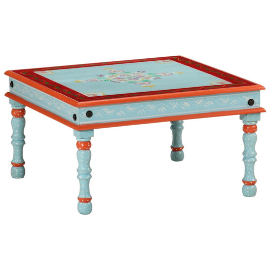 Couchtisch Blau Handbemalt Massivholz Mango