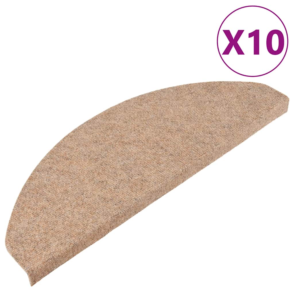 Stufenmatten Selbstklebend 10 Stk. Beige 65x22,5x3,5 cm