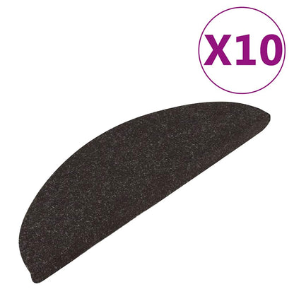 Stufenmatten Selbstklebend 10 Stk. Schwarz 56x17x3 cm