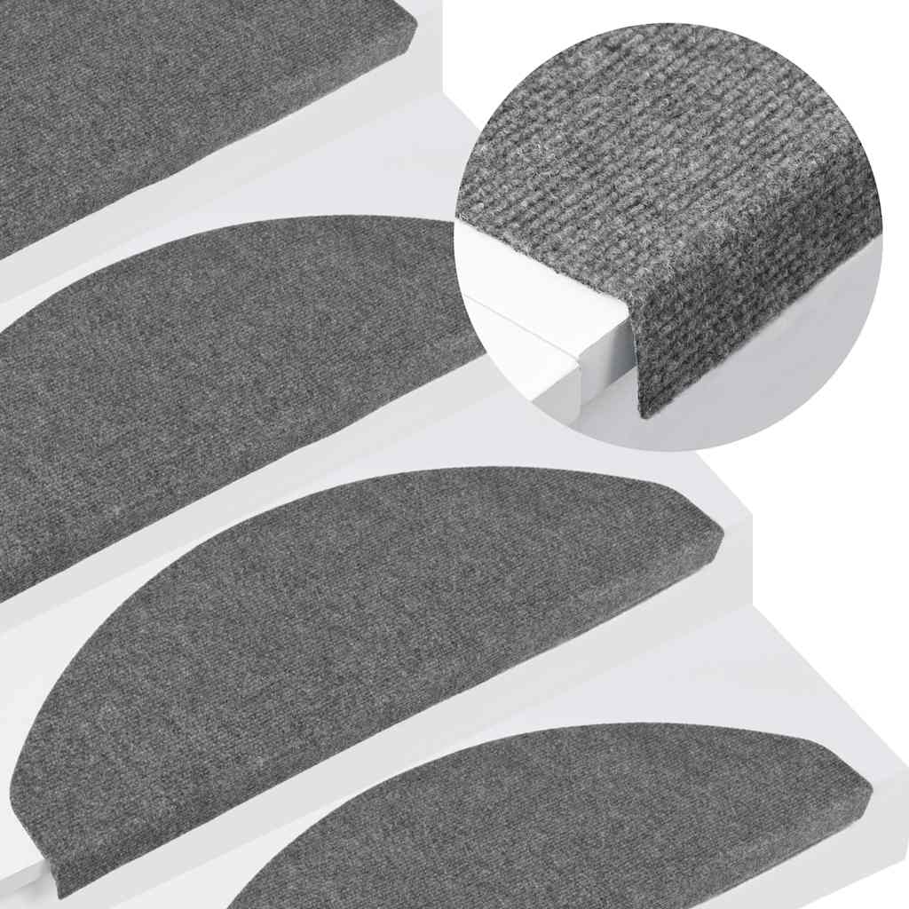 Stufenmatten Selbstklebend 10 Stk. Grau 65x22,5x3,5 cm
