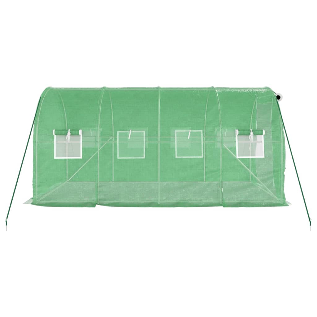 Gewächshaus mit Stahlrahmen Grün 8 m² 4x2x2 m