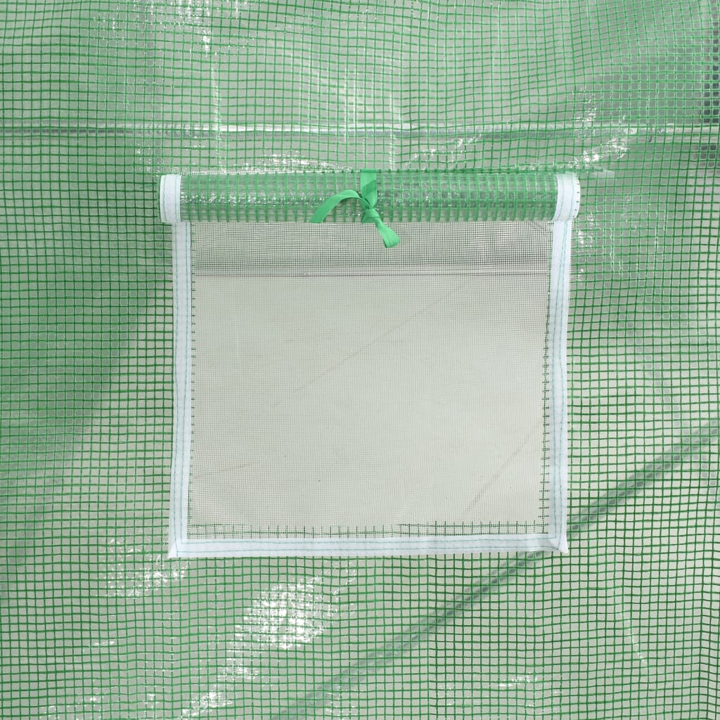 Gewächshaus mit Stahlrahmen Grün 16 m² 8x2x2 m