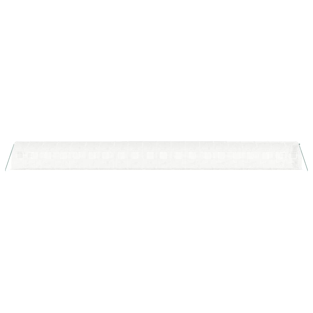 Gewächshaus mit Stahlrahmen Weiß 40 m² 20x2x2 m
