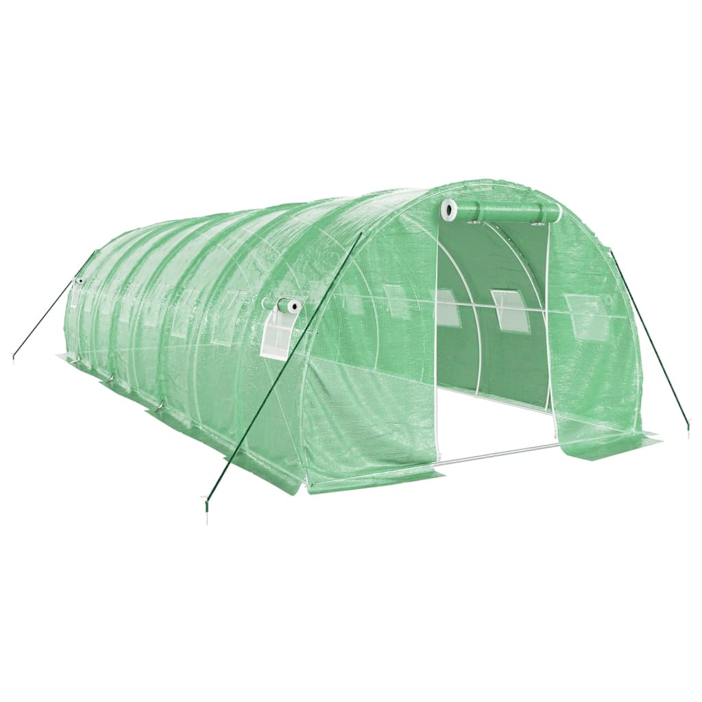 Greenhouse with steel frame Green 24 m² 8x3x2 m