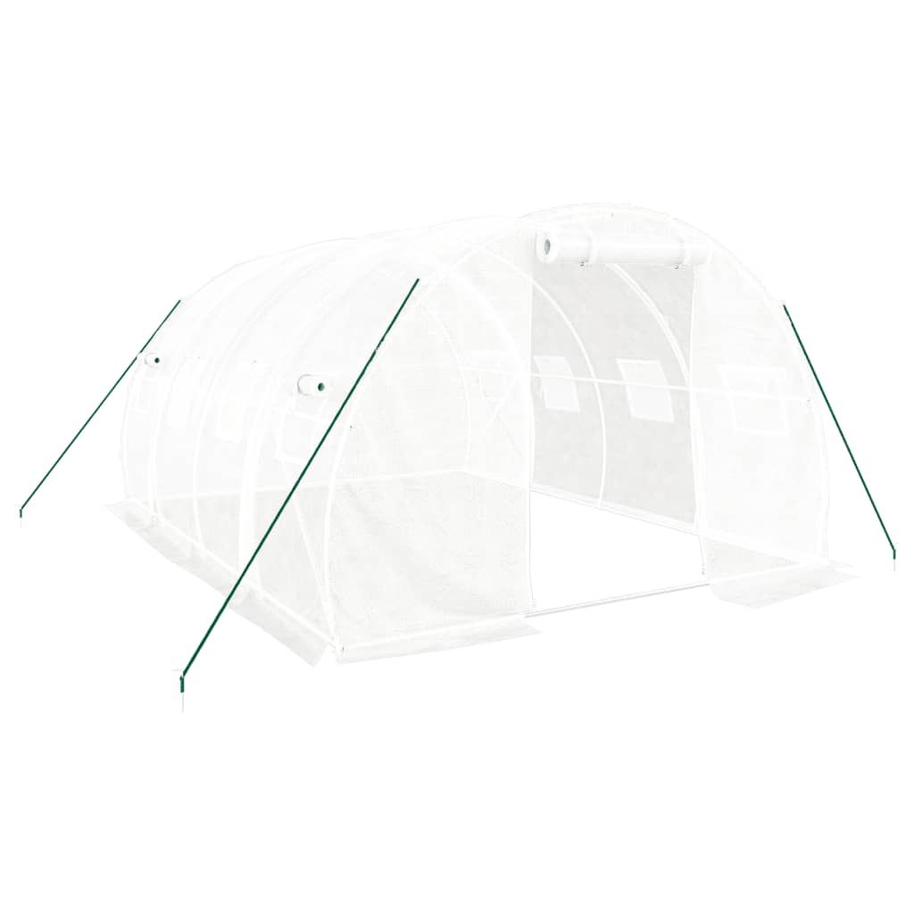 Greenhouse with steel frame white 12 m² 4x3x2 m