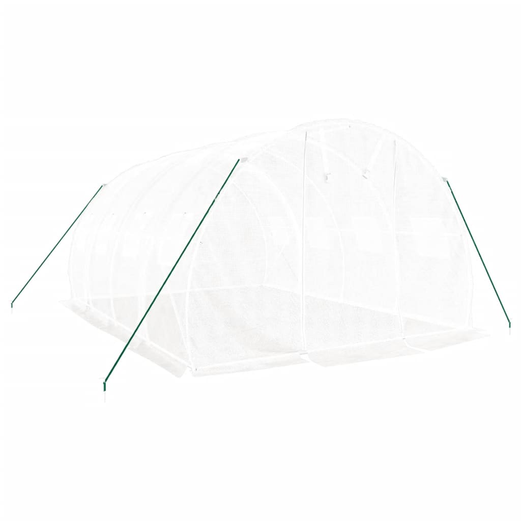 Greenhouse with steel frame white 12 m² 4x3x2 m