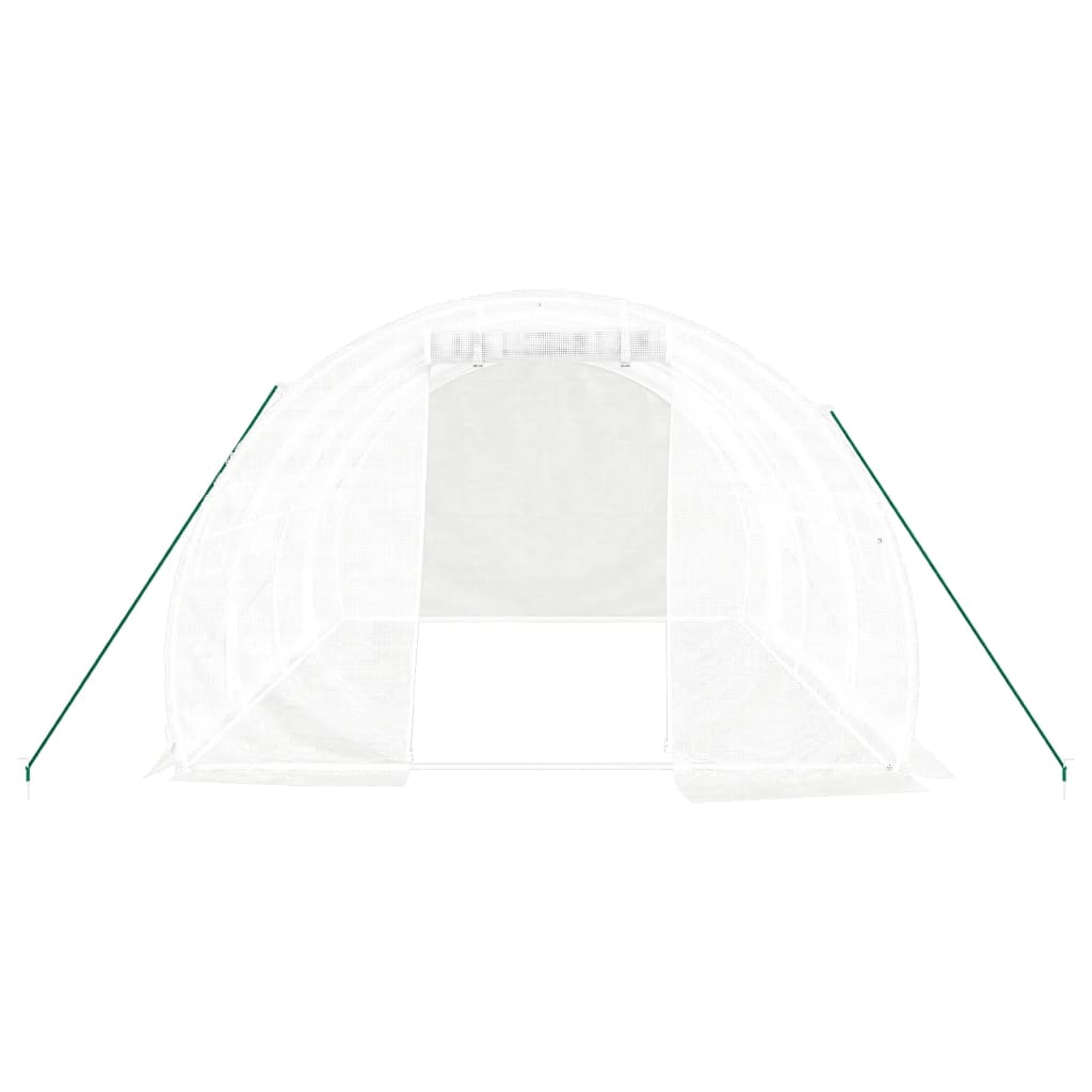 Greenhouse with steel frame white 12 m² 4x3x2 m
