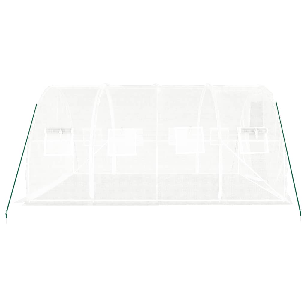 Greenhouse with steel frame white 12 m² 4x3x2 m