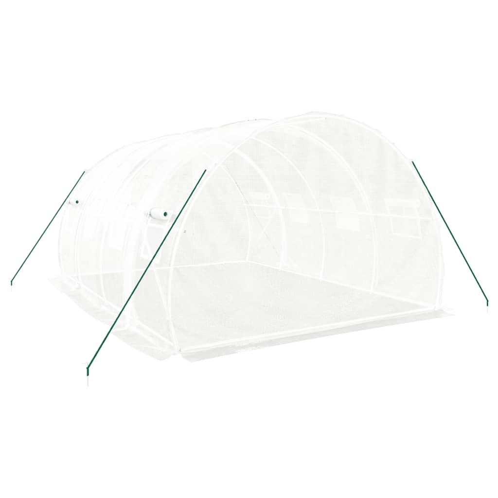 Greenhouse with steel frame white 12 m² 4x3x2 m