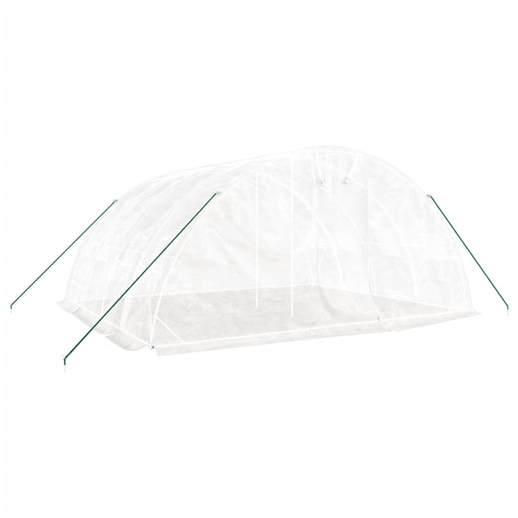 Greenhouse with steel frame white 20 m² 5x4x2.3 m